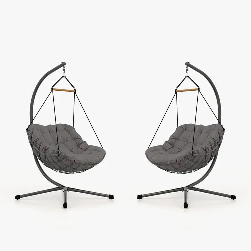 GRAND PATIO ROYAL Outdoor & Indoor Hanging Egg Swing with Stand, Hammock Chair