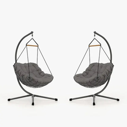 GRAND PATIO ROYAL Outdoor & Indoor Hanging Egg Swing with Stand, Hammock Chair