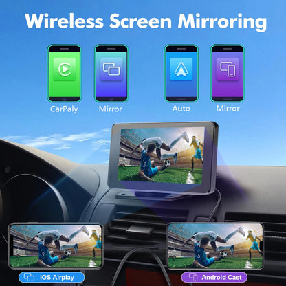 【PASLDA】2026 Summervibes-Upgraded Wireless Carplay Screen for Andriod & Iphone : the Ultimate Portable Car Play Adapter for Seamless In-Car Entertainment