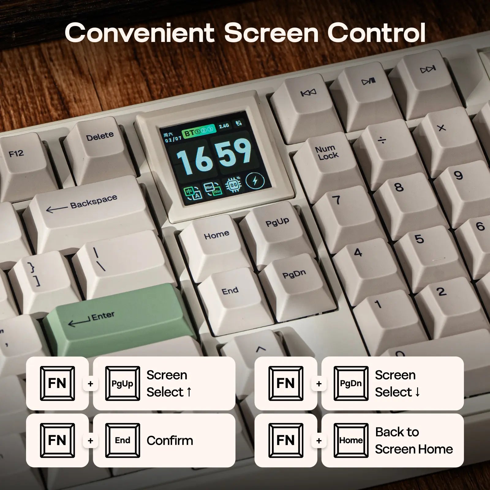 EPOMAKER RT100 PRO Tri-Mode Mechanical Keyboard, 1.54” Hot-Swap Screen, Knob, Retro PBT Keycap, Mac Keys, Thocky Gasket, Custom Driver, RGB, BT/2.4G Wireless Gaming Keyboard Tiktokshopstockup Tiktokshopmothersday