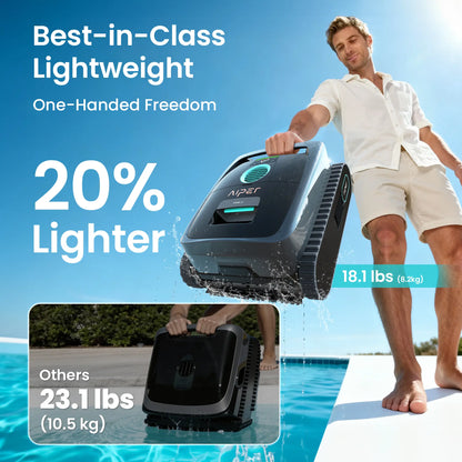 Aiper Scuba V3 Robotic Pool Cleaner, Wall & Waterline Cleaning, Cordless Pool Robot