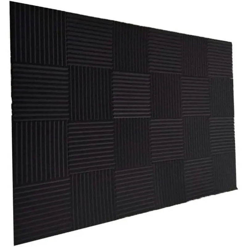 50 Pack Acoustic Panels Soundproof Studio for Walls Sound Absorbing Panels Sound Insulation Wedge for Studio, 1" X 12" X 12" (Black)
