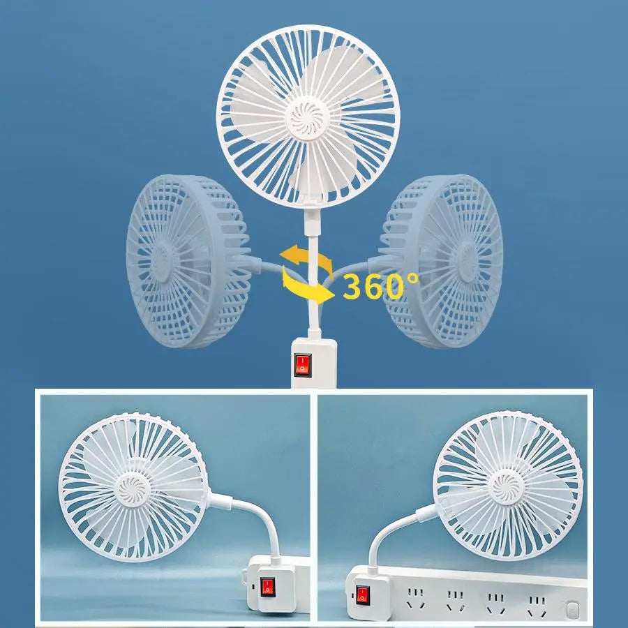 Portable Home Bedroom Fan with Space for Aromatherapy Tablets, 360-Degree Rotation, Flexible Gooseneck Plug, Energy-Saving Desktop Fan, Suitable for Kitchen, Bathroom, Dormitory, and Office — the Perfect Gift for Summer.