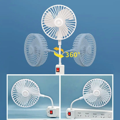 Portable Home Bedroom Fan with Space for Aromatherapy Tablets, 360-Degree Rotation, Flexible Gooseneck Plug, Energy-Saving Desktop Fan, Suitable for Kitchen, Bathroom, Dormitory, and Office — the Perfect Gift for Summer.