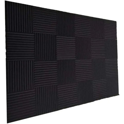 50 Pack Acoustic Panels Soundproof Studio for Walls Sound Absorbing Panels Sound Insulation Wedge for Studio, 1" X 12" X 12" (Black)