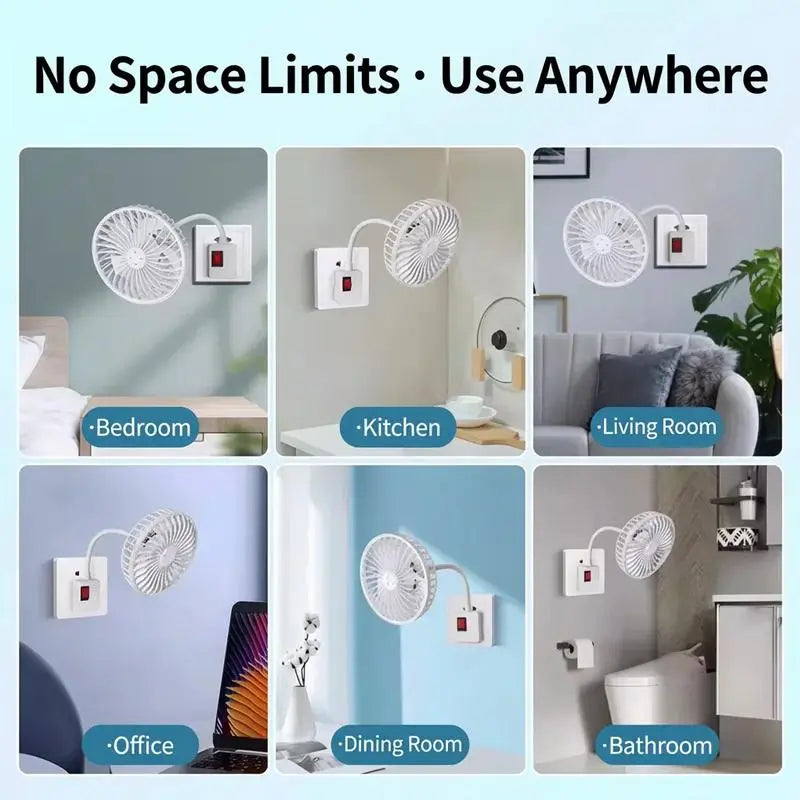 Portable Home Bedroom Fan with Space for Aromatherapy Tablets, 360-Degree Rotation, Flexible Gooseneck Plug, Energy-Saving Desktop Fan, Suitable for Kitchen, Bathroom, Dormitory, and Office — the Perfect Gift for Summer.